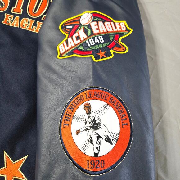 HeadGear Classics Nostalgia Co. Sz 2XL Houston Black Eagles Varsity Jacket - Picture 6 of 9